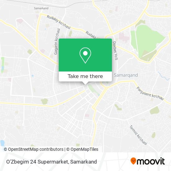 O'Zbegim 24 Supermarket map