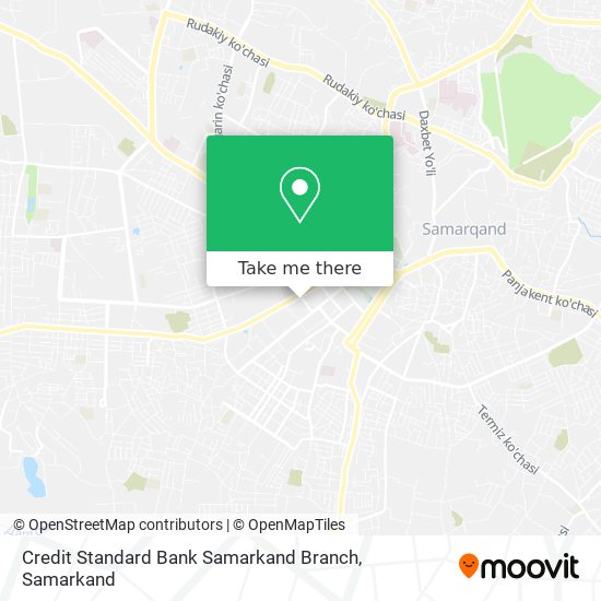 Credit Standard Bank Samarkand Branch map