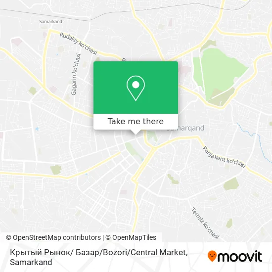Крытый Рынок/ Базар / Bozori / Central Market map