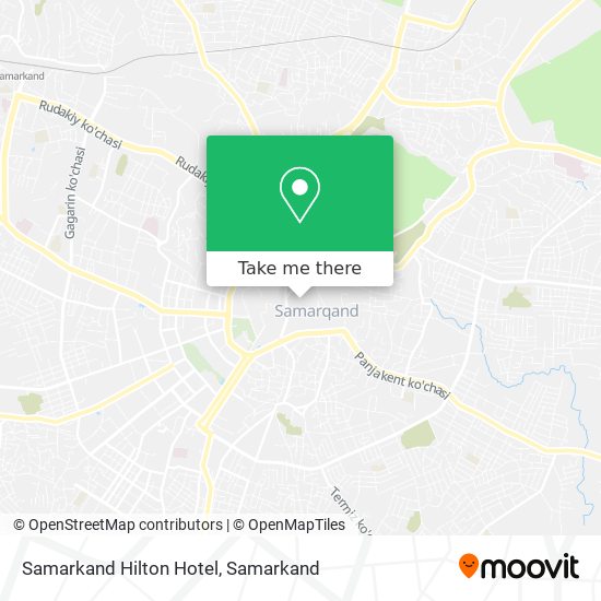 Samarkand Hilton Hotel map