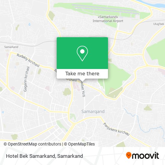 Hotel Bek Samarkand map