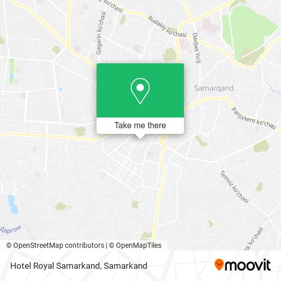 Hotel Royal Samarkand map