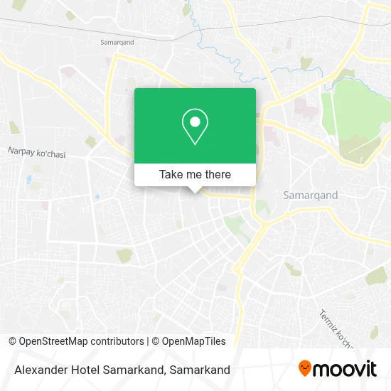 Alexander Hotel Samarkand map