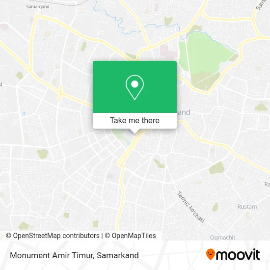 Monument Amir Timur map