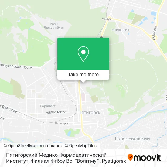 Пятигорский Медико-Фармацевтический Институт, Филиал Фгбоу Во ""Волггму"" map