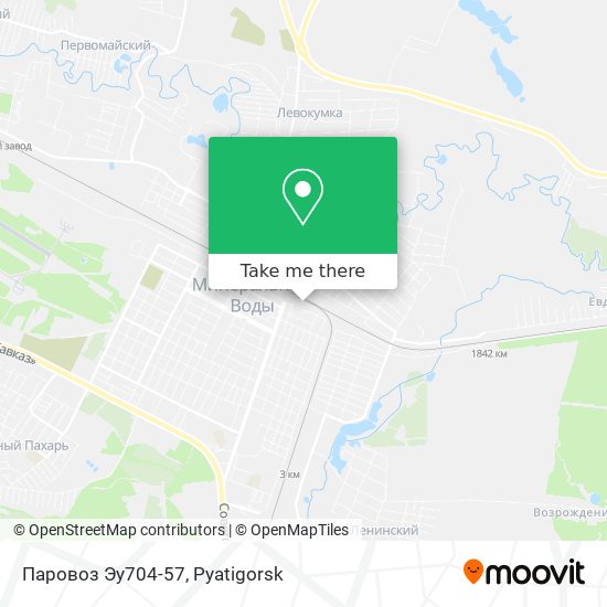 Паровоз Эу704-57 map