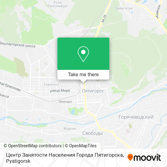 Центр Занятости Населения Города Пятигорска map