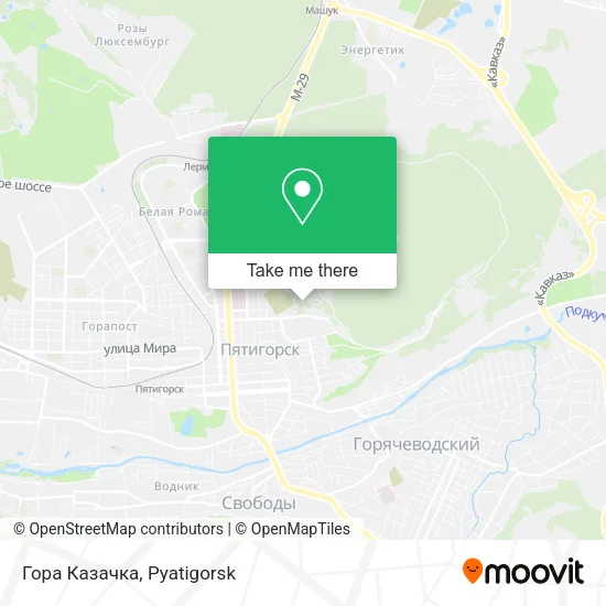 Гора Казачка map