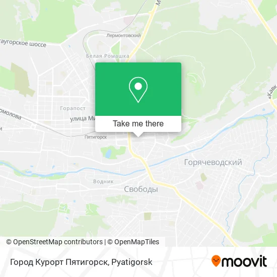 Город Курорт Пятигорск map
