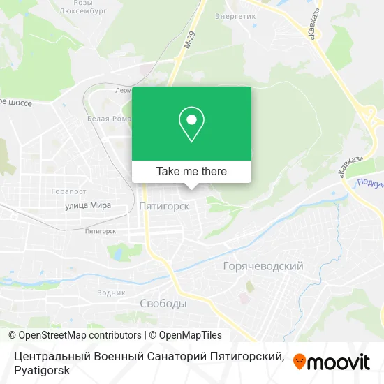 Центральный Военный Санаторий Пятигорский map