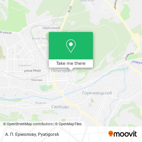 А. П. Ермолову map