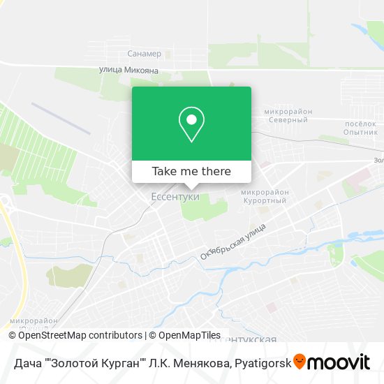Дача ""Золотой Курган"" Л.К. Менякова map