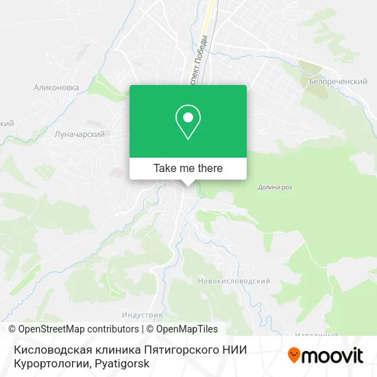 Кисловодская клиника Пятигорского НИИ Курортологии map
