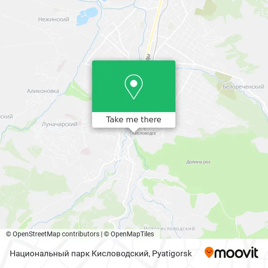 Национальный парк Кисловодский map
