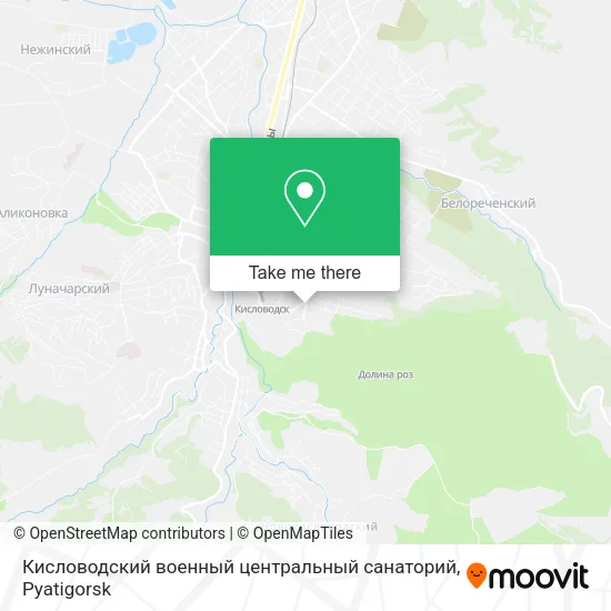 Кисловодский военный центральный санаторий map