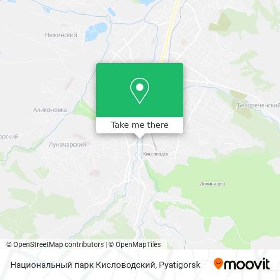 Национальный парк Кисловодский map
