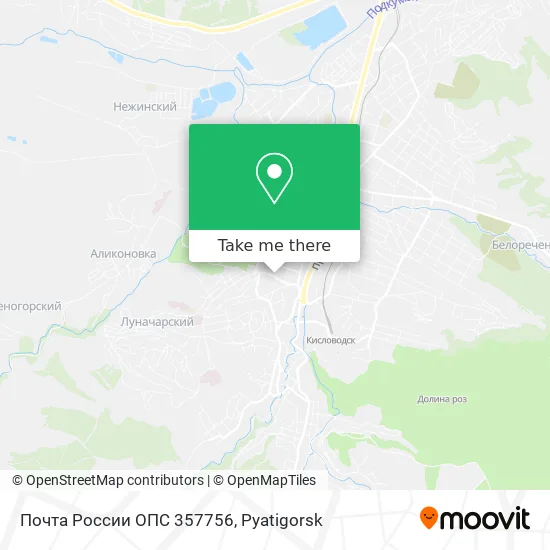 Почта России ОПС 357756 map