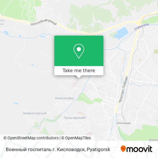 Военный госпиталь г. Кисловодск map