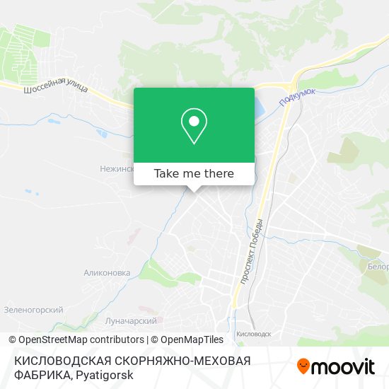 КИСЛОВОДСКАЯ СКОРНЯЖНО-МЕХОВАЯ ФАБРИКА map