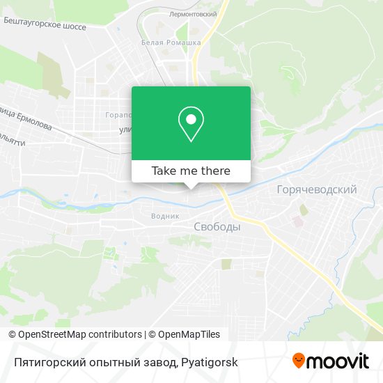 Пятигорский опытный завод map