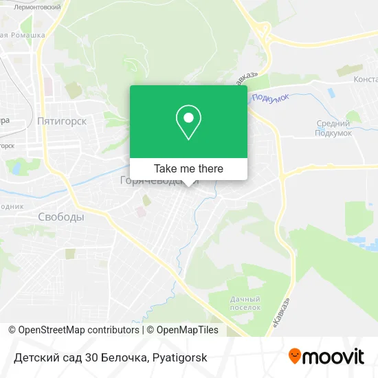 Детский сад 30 Белочка map