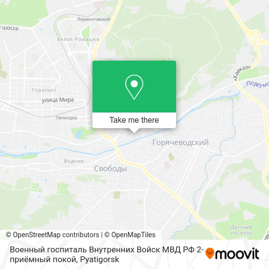 Военный госпиталь Внутренних Войск МВД РФ 2-приёмный покой map