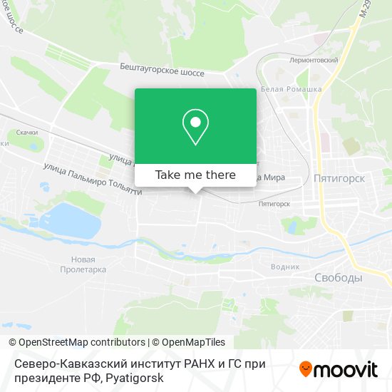 Северо-Кавказский институт РАНХ и ГС при президенте РФ map