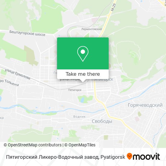 Пятигорский Ликеро-Водочный завод map