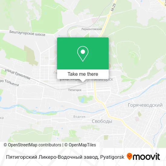 Пятигорский Ликеро-Водочный завод map