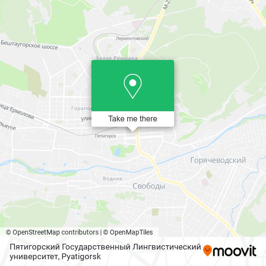 Пятигорский Государственный Лингвистический университет map