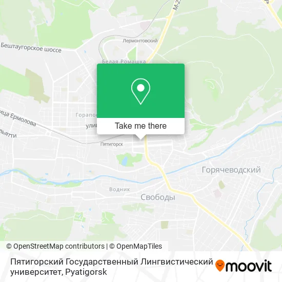 Пятигорский Государственный Лингвистический университет map