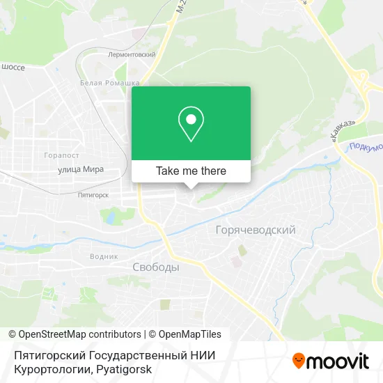 Пятигорский Государственный НИИ Курортологии map