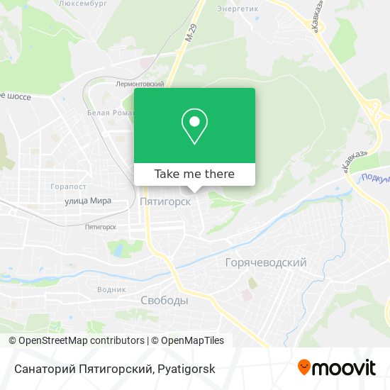 Санаторий Пятигорский map
