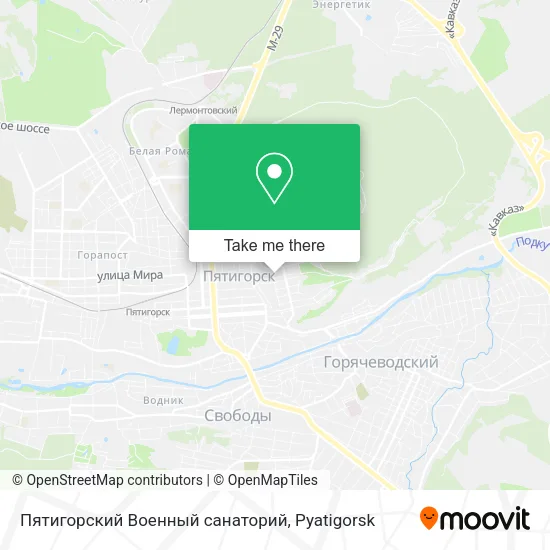 Пятигорский Военный санаторий map