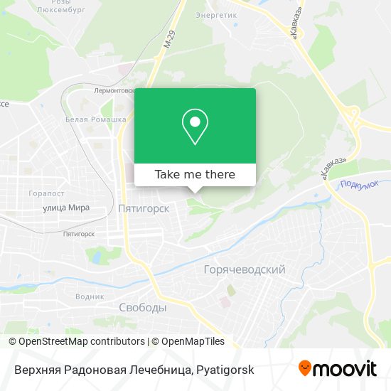 Верхняя Радоновая Лечебница map