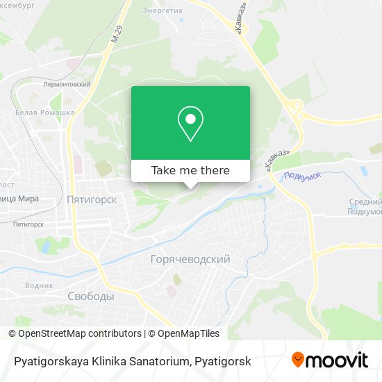Pyatigorskaya Klinika Sanatorium map