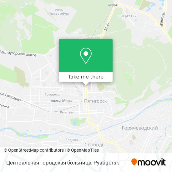 Центральная городская больница map