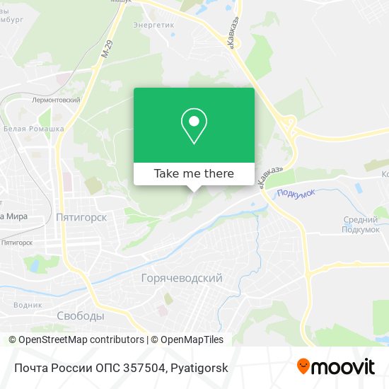 Почта России ОПС 357504 map