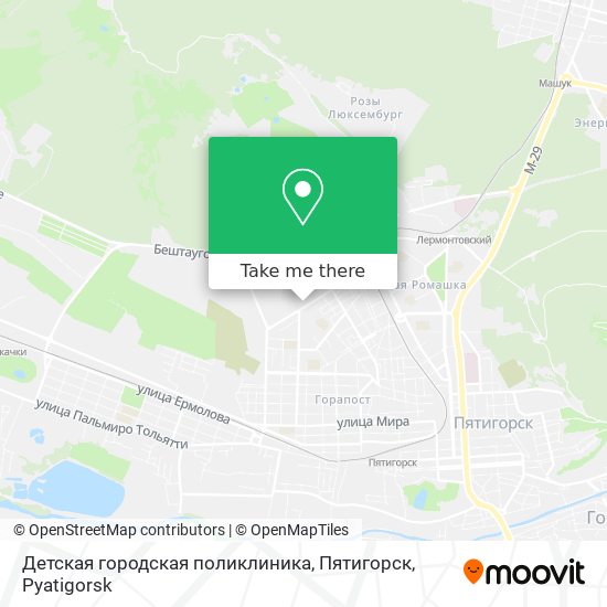 Детская городская поликлиника, Пятигорск map