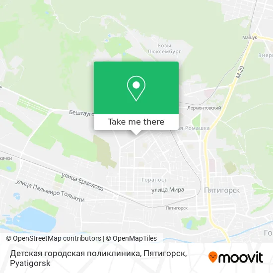 Детская городская поликлиника, Пятигорск map