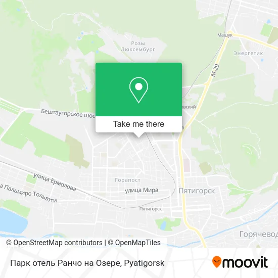 Парк отель Ранчо на Озере map