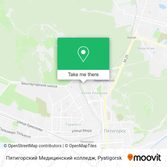 Пятигорский Медицинский колледж map