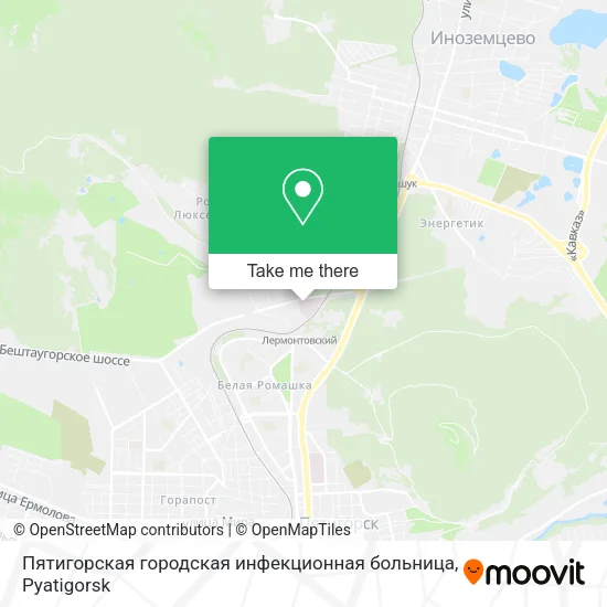 Пятигорская городская инфекционная больница map