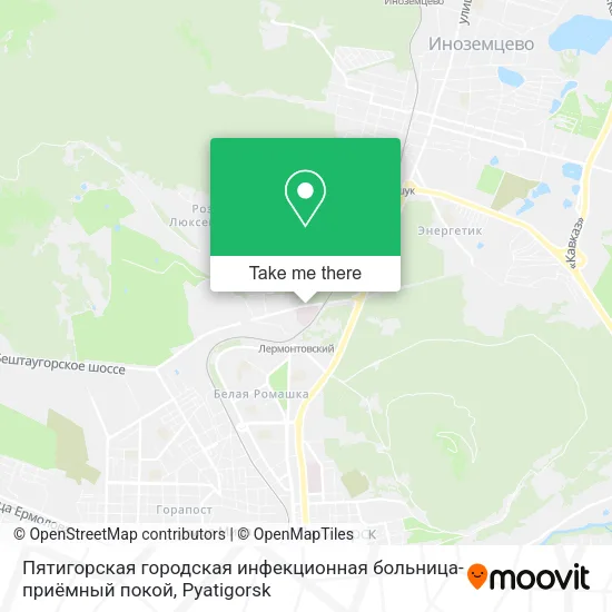 Пятигорская городская инфекционная больница-приёмный покой map