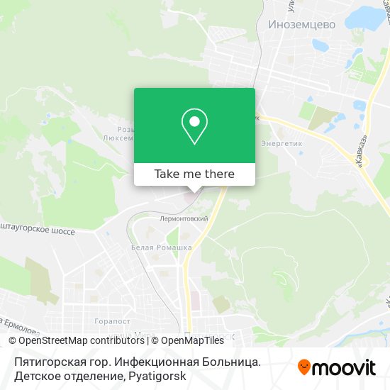 Пятигорская гор. Инфекционная Больница. Детское отделение map