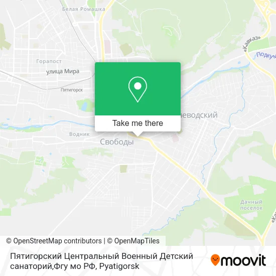 Пятигорский Центральный Военный Детский санаторий,Фгу мо РФ map