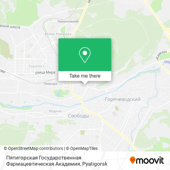 Пятигорская Государственная Фармацевтическая Академия map