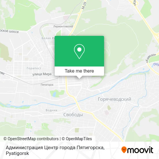 Администрация Центр города Пятигорска map