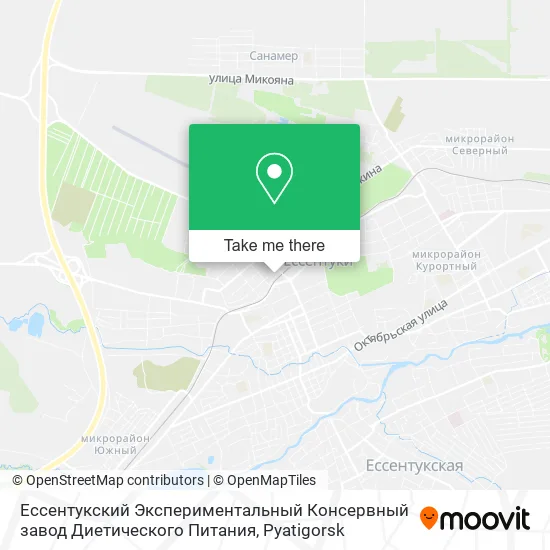 Ессентукский Экспериментальный Консервный завод Диетического Питания map