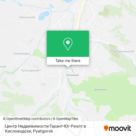 Центр Недвижимости Гарант-Юг-Риэлт в Кисловодске map